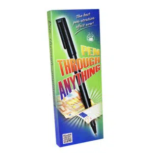 Le stylo à travers le billet