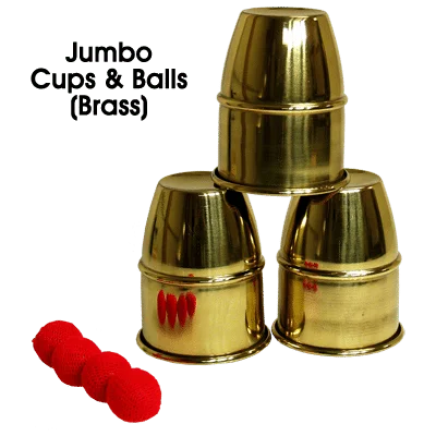 Jumbo Cups & Balls par Premium Magic - Brass