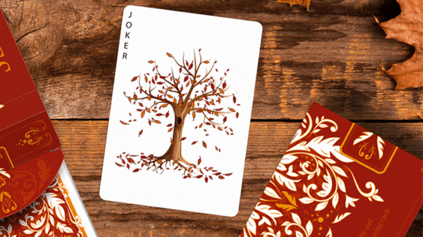 Leaves Autumn Jeux de cartes avec boite de collection03