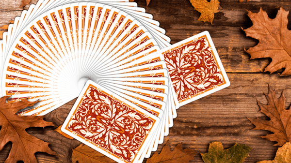 Leaves Autumn Jeux de cartes avec boite de collection04