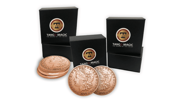 Copper Morgan Expanded Shell plus 4 four Regular Coins par Tango Magic