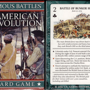 American Revolution Jeux de cartes famous battles