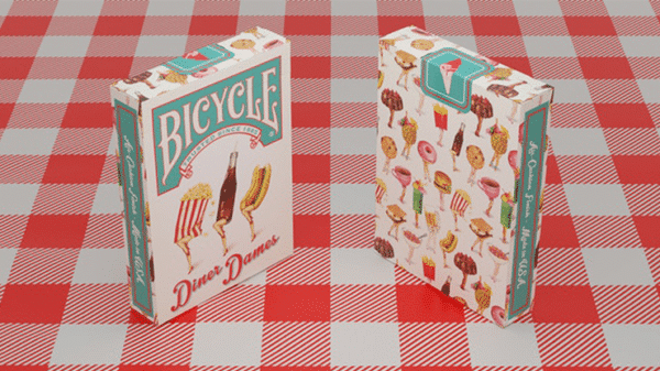 Diner Dames Jeu de cartes Bicycle par Kelly Gilleran