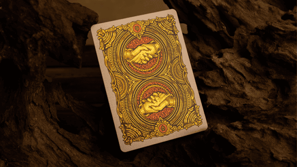 Deal with the Devil UV Jeux de cartes par Darkside Playing Card gold05