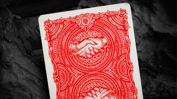 Deal with the Devil UV Jeux de cartes par Darkside Playing Card rouge 02