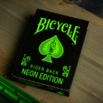 Neon Rider Back vert - Jeu de cartes Bicycle