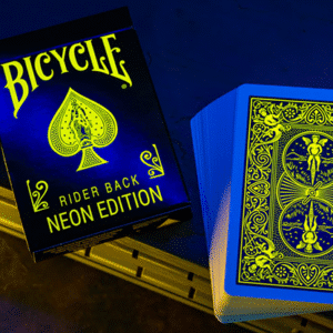 Bicycle Neon Rider Back Yellow-Starburst - Mazzo di carte