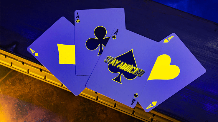 Bicycle Neon Rider Back Yellow-Starburst - Mazzo di carte - immagine 2