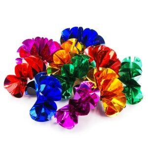Production von Hand gestrickten Blumen - 10 farbenreiche Blumen